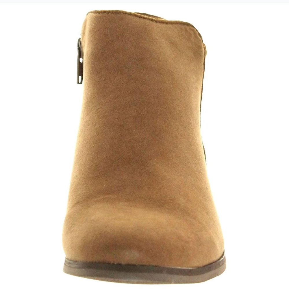 NEW Camel Booties Side Zipper Boots Almond Toe